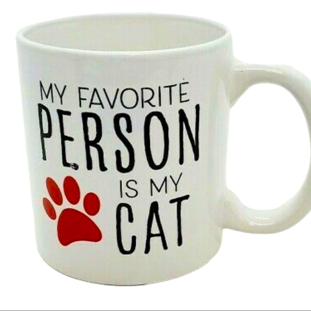 MY FAVORITE PERSON IS MY CAT MUG NWT - Picture 2 of 5